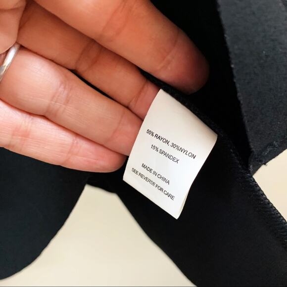 Parker Tara Black Fit & Flare Ribbed Short Sleeve Dress - Picture 5 of 6